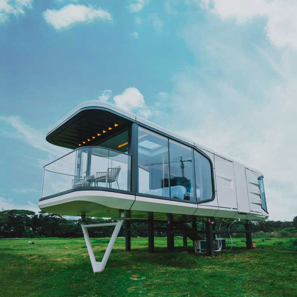 Das klimatisierte mobile Modulhaus Air Essence™ Nest N2, eine Wohnkapsel mit zwei Betten und einem Badezimmer auf einer Fläche von 38 m² – Bild 10