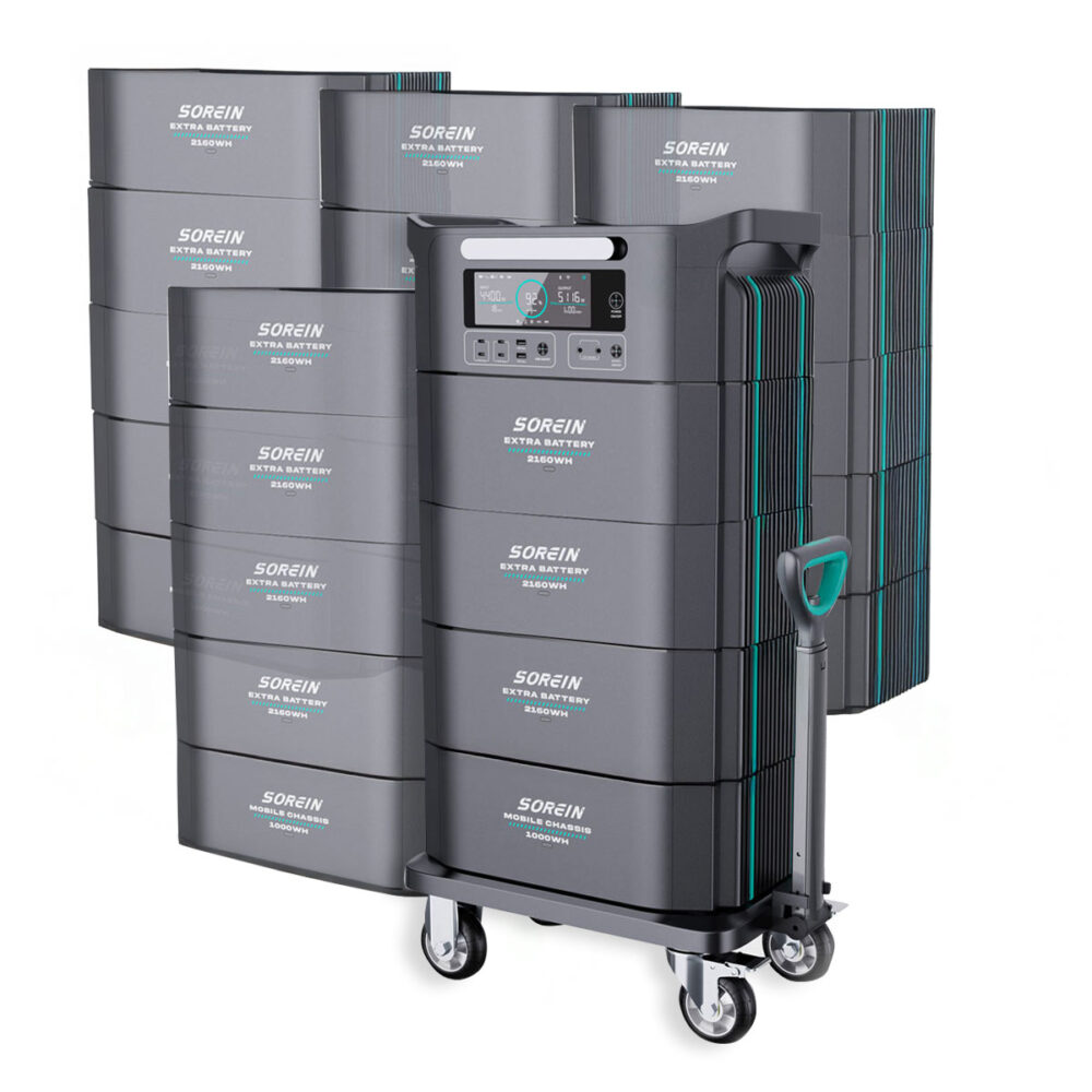 Tragbare modulare Powerstation Air Essence™ Sorein A50 EcoCharge Energie-Generator 51,75 kWh Energiespeicher